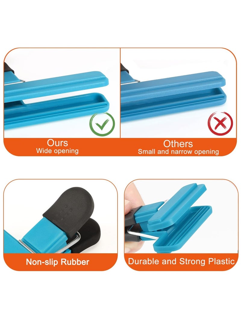 Mmmon 8 Pack Food Clips,Upgrade Wide Open Bag Clips for Food Storage with Air Tight Seal Grip (4 x L,4 x S)  - Image 5