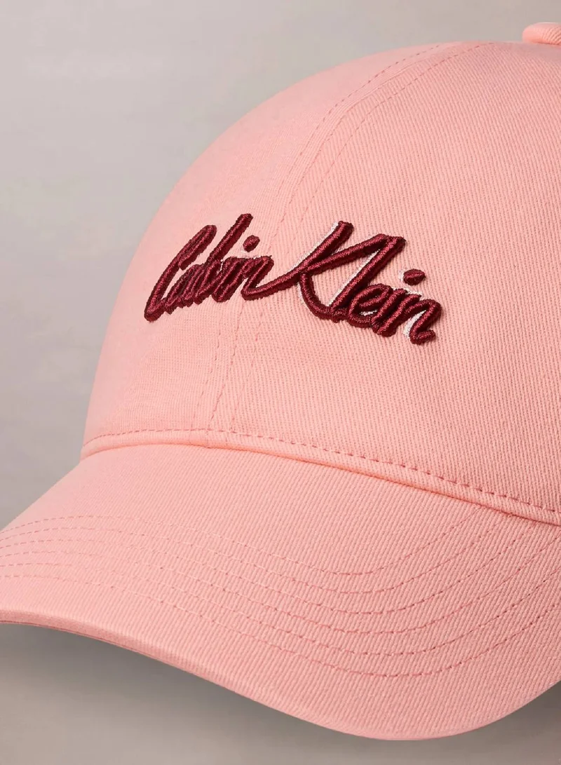 Calvin Klein Powder Orange Twill Logo Cap for Women | Best Price UAE