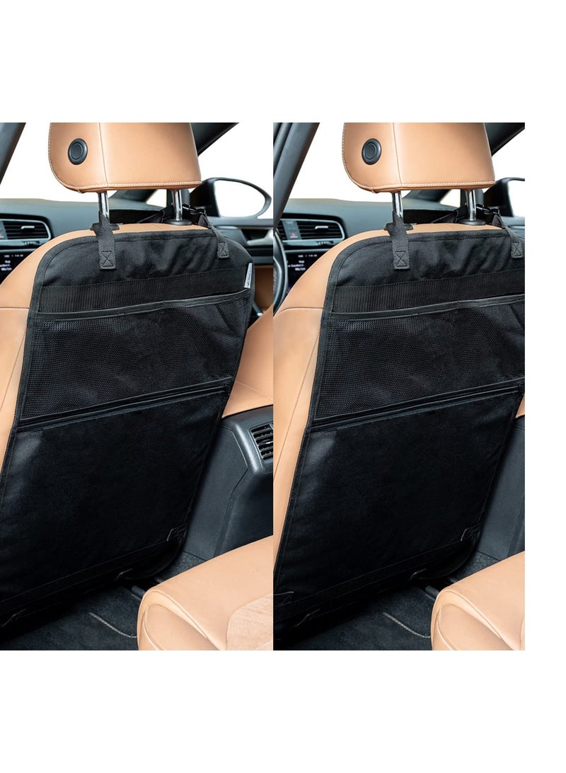 Kick Mats Back Seat Car Seat Organiser Car Organiser Waterproof and Stain Resistant Seat Protectors for Protection of Your Car from Stain Mud Scratches 2 Pack  - Image 1