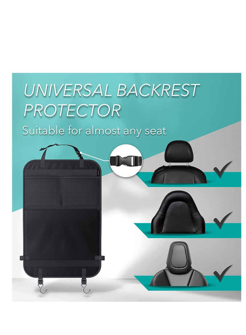 Kick Mats Back Seat Car Seat Organiser Car Organiser Waterproof and Stain Resistant Seat Protectors for Protection of Your Car from Stain Mud Scratches 2 Pack  - Image 5