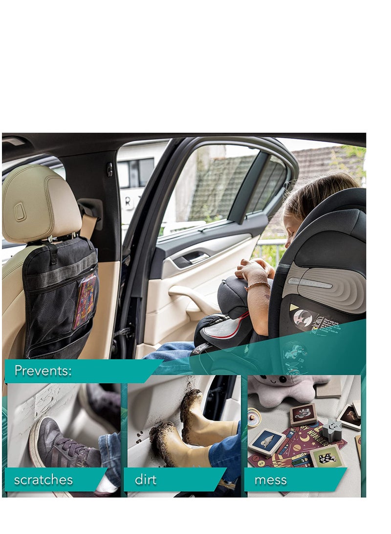 Kick Mats Back Seat Car Seat Organiser Car Organiser Waterproof and Stain Resistant Seat Protectors for Protection of Your Car from Stain Mud Scratches 2 Pack  - Image 3