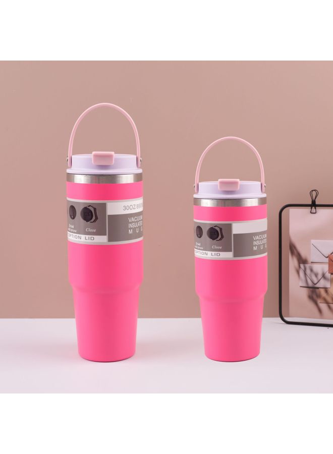 304 Stainless Steel Silicone Handle Double Drink Car Cup Big Mac Large Capacity Handy Car Cup Customization