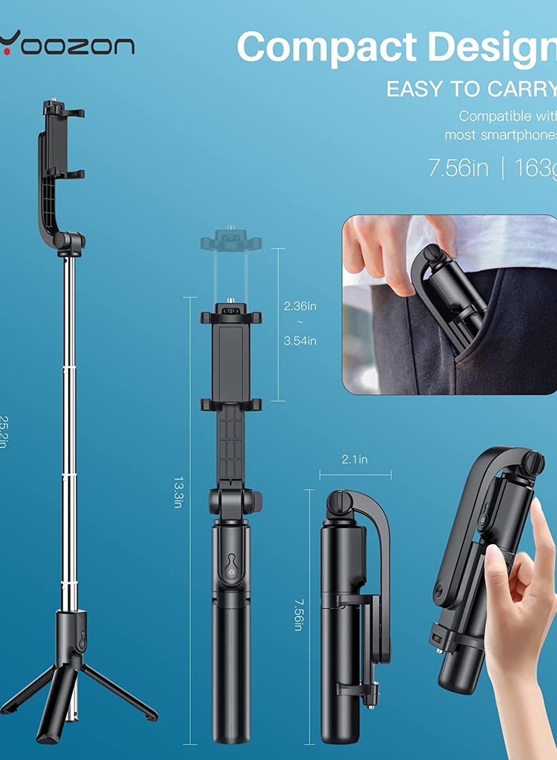 Selfie Stick Tripod Bluetooth, Extendable Phone Tripod Selfie Stick with Wireless Remote Shutter for iPhone Xs MAX/XR/XS/X/8/8P/7/7P/6s/6, Galaxy S9/S8/S7/S6 - Image 2