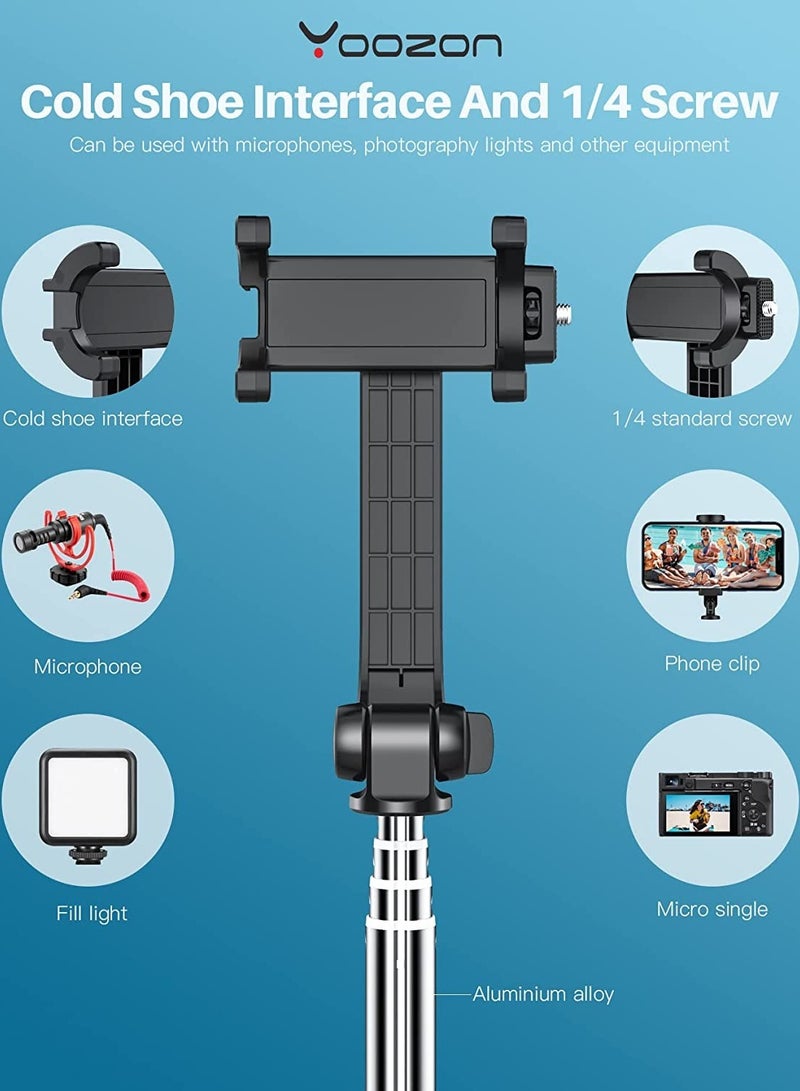 Selfie Stick Tripod Bluetooth, Extendable Phone Tripod Selfie Stick with Wireless Remote Shutter for iPhone Xs MAX/XR/XS/X/8/8P/7/7P/6s/6, Galaxy S9/S8/S7/S6 - Image 4