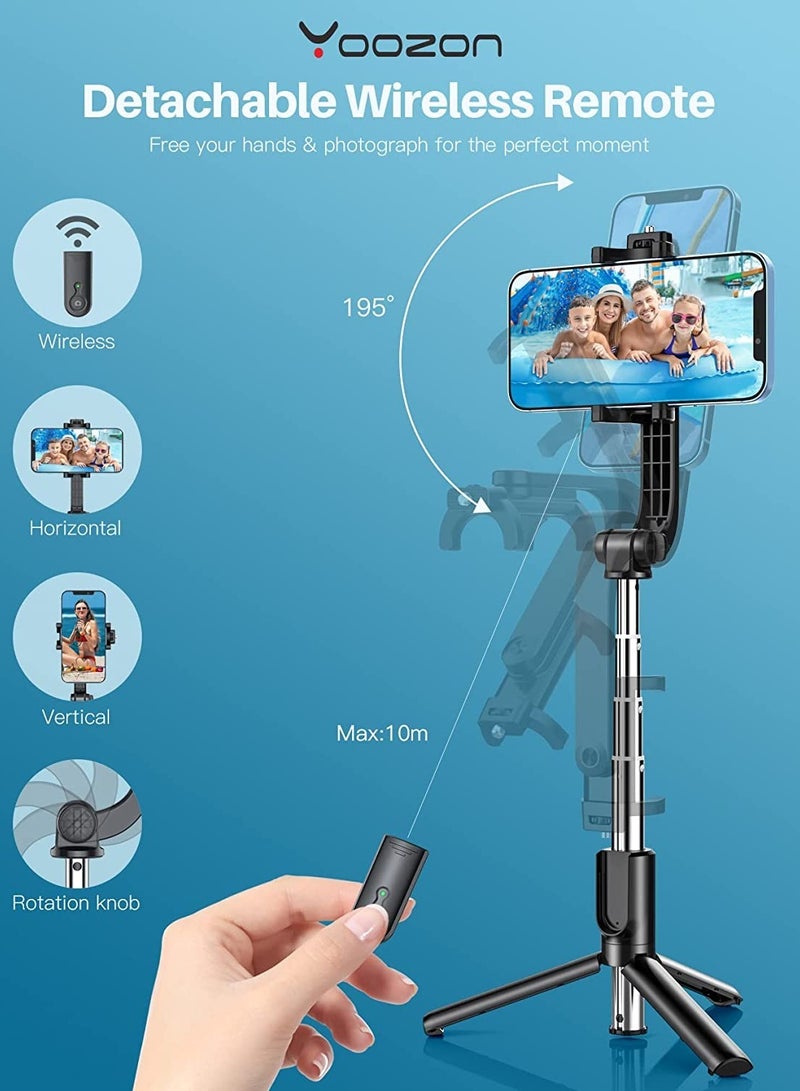 Selfie Stick Tripod Bluetooth, Extendable Phone Tripod Selfie Stick with Wireless Remote Shutter for iPhone Xs MAX/XR/XS/X/8/8P/7/7P/6s/6, Galaxy S9/S8/S7/S6 - Image 3