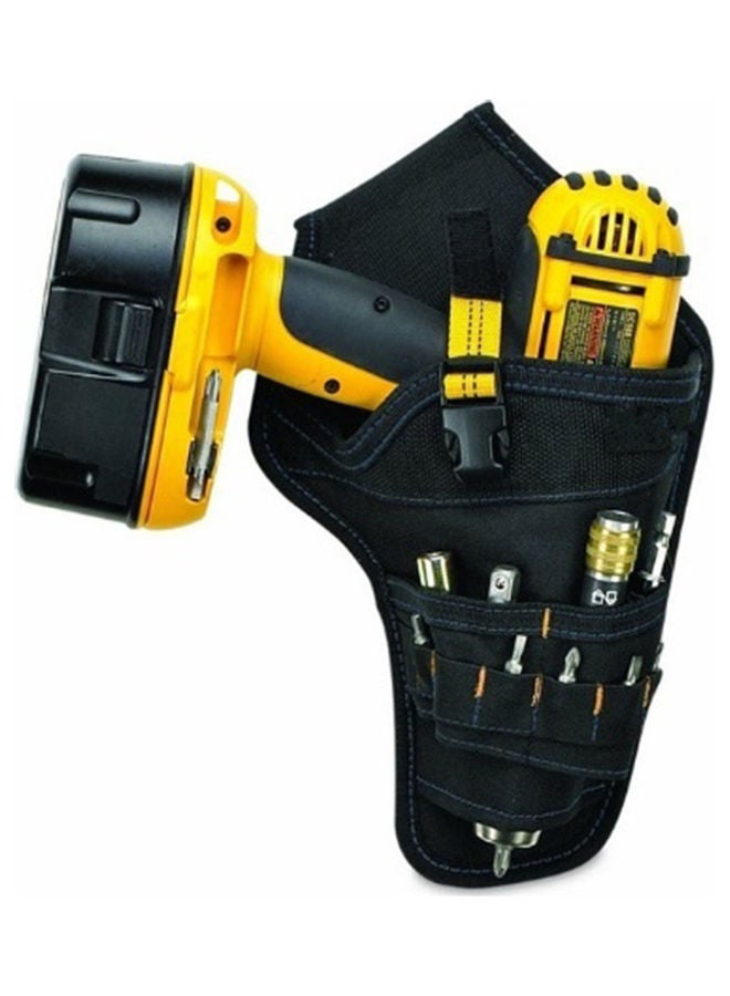 Heavy Duty Drill Drive Holster Cordless Tool Bag Pocket Bit Holder Belt Pouch Black 20*10*20cm - Image 1