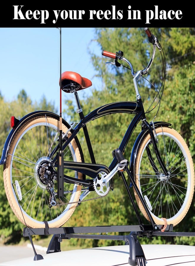 Seenelling 2 PCS Pole Mount Fishing Rod Holders for Bike Rack Rotatable Fishing Chair Pole Holders with Mount Clamp for Boat Bicycle Motorcycle Kayak Cart(Black) - Image 4