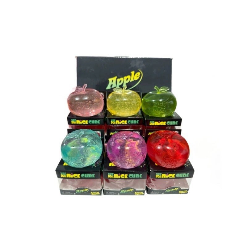 Apple Green Tea, Green Apple, Eggplant Shape Stress Relief Squeeze Toy - Slow Rebound Moldable Toy  Gift - Image 5