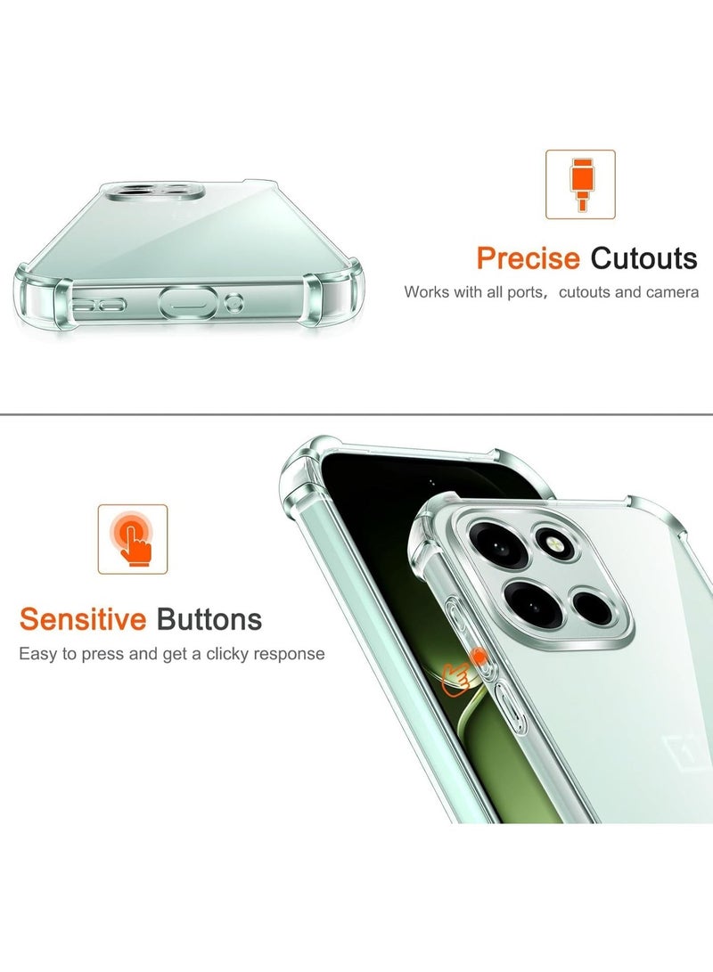 Case for OnePlus Nord 6, Ultra Slim Crystal Clear Anti-Scratch Bumper Cover Flexible Soft TPU Anti-Fall Reinforced Corner Shockproof Transparent Phone Case for OnePlus Nord 6 - Image 3