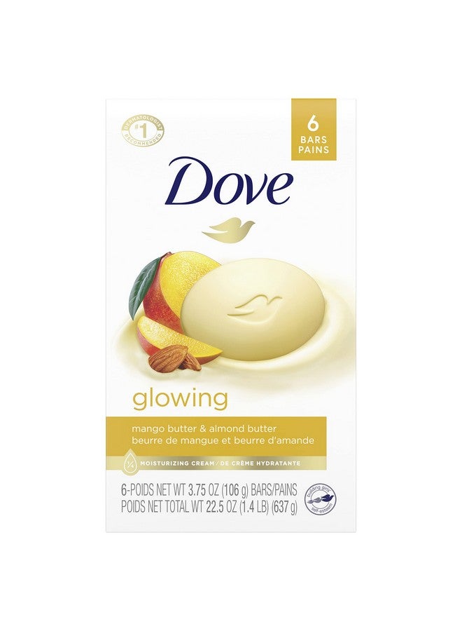 Dove Beauty Bar Soap Pack Of 6 (Mango Butter & Almond Butter) - Image 1