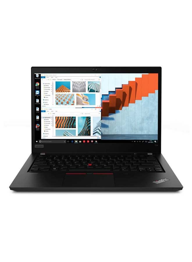 ThinkPad T14 Laptop With 14-Inch FHD Display, Core i5-10210U Processor/8GB RAM/256GB SSD/Windows 10 Pro/Intel UHD Graphics English/Arabic Black