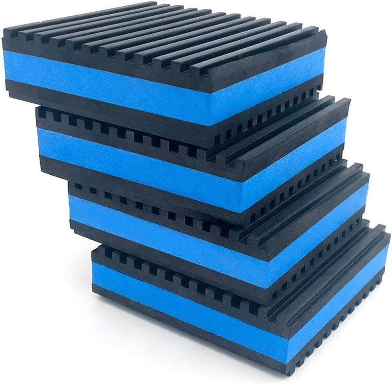 Air Jade 1 Air Jade 4 قطع وسائد مطاطية مضادة للاهتزاز، 3 × 3 × 7/8 بوصة، حصائر عزل اهتزاز EVA شديدة التحمل لأنظمة التدفئة والتهوية وتكييف الهواء والغسالات والضواغط وأجهزة المشي ومكيفات الهواء - Image 1
