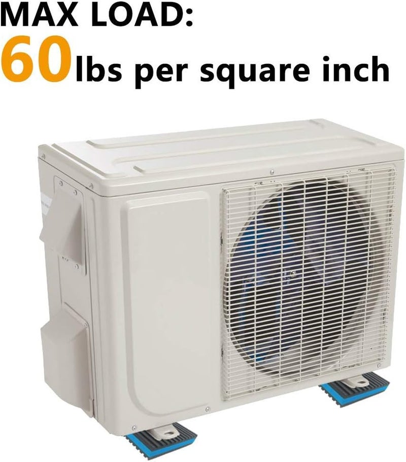 Air Jade 1 Air Jade 4 قطع وسائد مطاطية مضادة للاهتزاز، 3 × 3 × 7/8 بوصة، حصائر عزل اهتزاز EVA شديدة التحمل لأنظمة التدفئة والتهوية وتكييف الهواء والغسالات والضواغط وأجهزة المشي ومكيفات الهواء - Image 4
