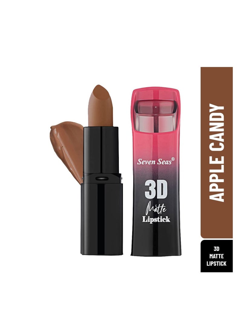 Seven Seas Seven Seas 3D Matte Velvet Finish Full Coverage Matte Long Lasting Lipstick Smooth Application Transferproof and Smudge Proof Highly Pigemented Lipstick for Women  Apple Candy  - Image 1
