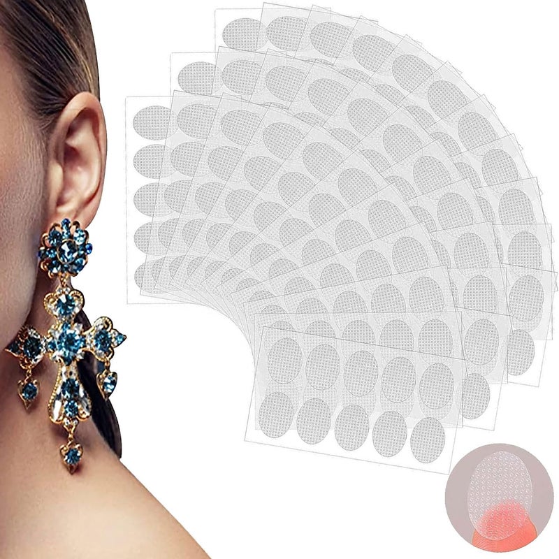 Excefore 300Pieces Ear Patches, Earring Protectors Ear Lobe Support Patches Heavy Earrings Stabilizers Large Earrings Support Patches Earring Lift Patches for Long Time Wearing Earrings - Image 1