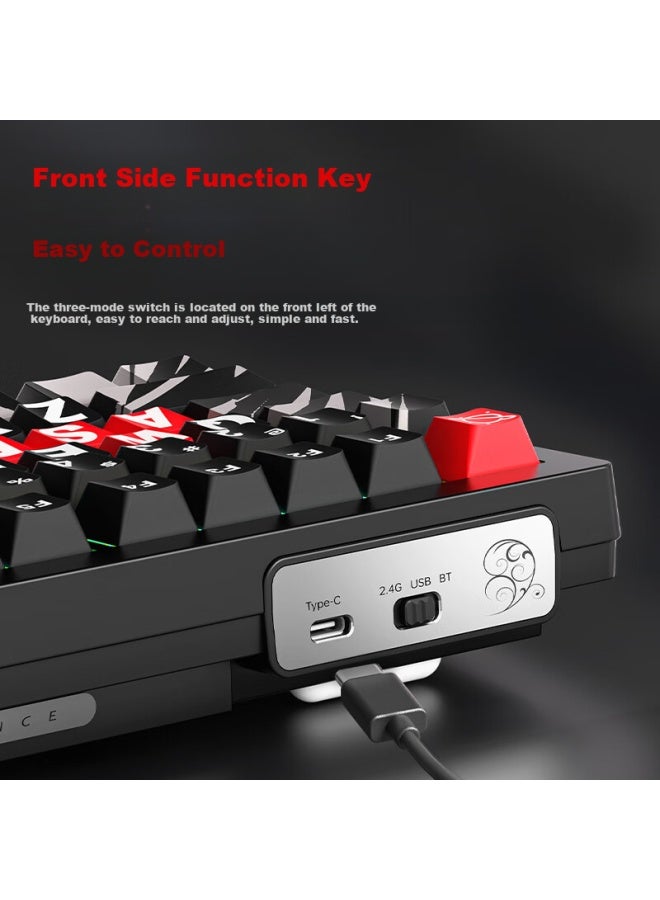 Langtu Lt95 Night Flame Wired/wireless/bluetooth Three-mode Mechanical Keyboard Gasket Structure Rgb Lighting Effects Lcd Color Screen 10000mah Green Axis - Image 2