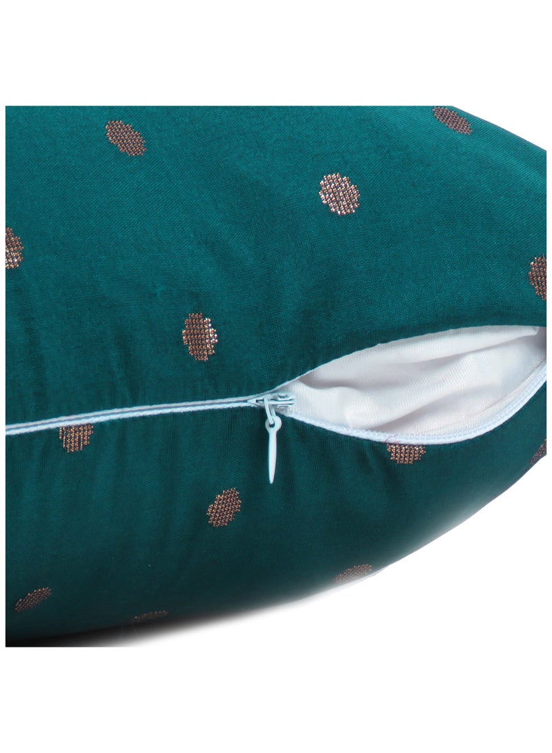 ريارا غطاء وسادة مزخرف باللون الأزرق المرجاني لحديقة أو مكتب أو أريكة أو غرفة معيشة أو أريكة خارجية أو مزرعة (مجموعة من قطعتين مقاس 20 × 20 بوصة)  - Image 4