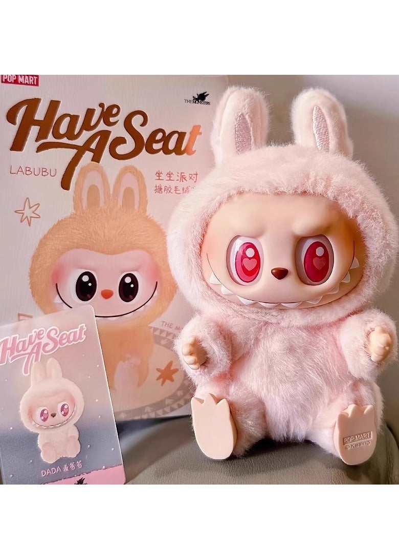 Plush Toy Made in China Second Generation THE MONSTERS Labubu Sitting Models Bubble Mart Series Sit Model Vinyl Face Plush LABUBU Plush Toys Doll Selectable China Version for Kids Adults Boy Girls Soft Plush Birthday Gifts for Children - Image 2