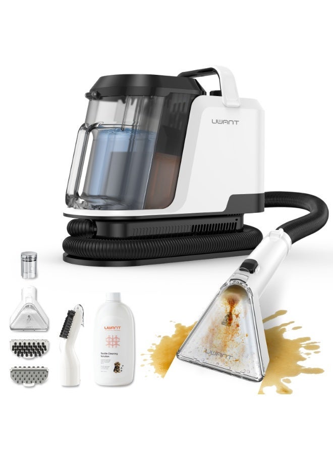 يووانت منظف ​​السجاد UWANT Y100 بقوة 600 واط وضغط 18 كيلو باسكال للتنظيف بالماء البارد، مزود بخاصية التنظيف الذاتي، وخزان سعة 1.2 لتر (للماء العذب/المتسخ)، وفرشاة مزدوجة، وفوهة تنظيف وفوهة للشقوق. - Image 1