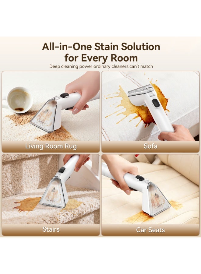 يووانت منظف ​​السجاد UWANT Y100 بقوة 600 واط وضغط 18 كيلو باسكال للتنظيف بالماء البارد، مزود بخاصية التنظيف الذاتي، وخزان سعة 1.2 لتر (للماء العذب/المتسخ)، وفرشاة مزدوجة، وفوهة تنظيف وفوهة للشقوق. - Image 3