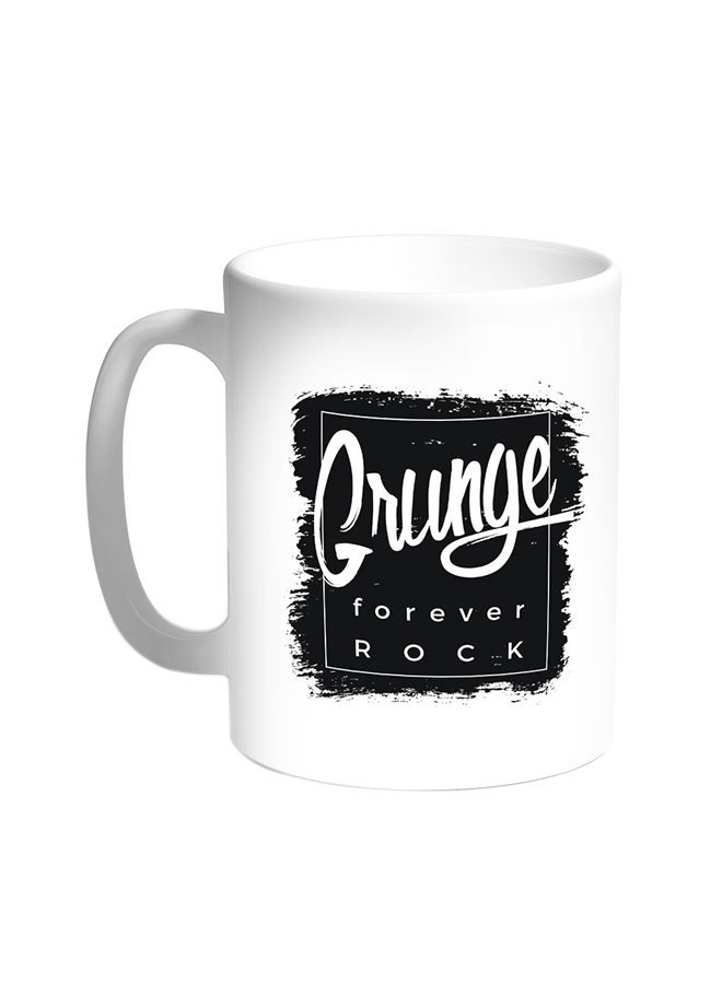 RYN Grunge Forever Rock Printed Coffee Mug White 11ounce