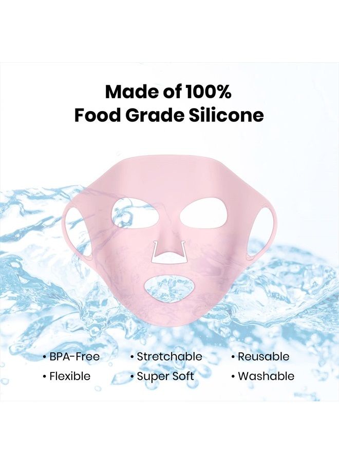Lindo Silimask - Reusable Anti-Wrinkle Silicone Face Mask Holder for Sheet Masks, Moisturizing Facial Mask Cover, Prevent Evaporation, Beauty Face Tool, Travel Pouch Included, 2 Pack - Image 5