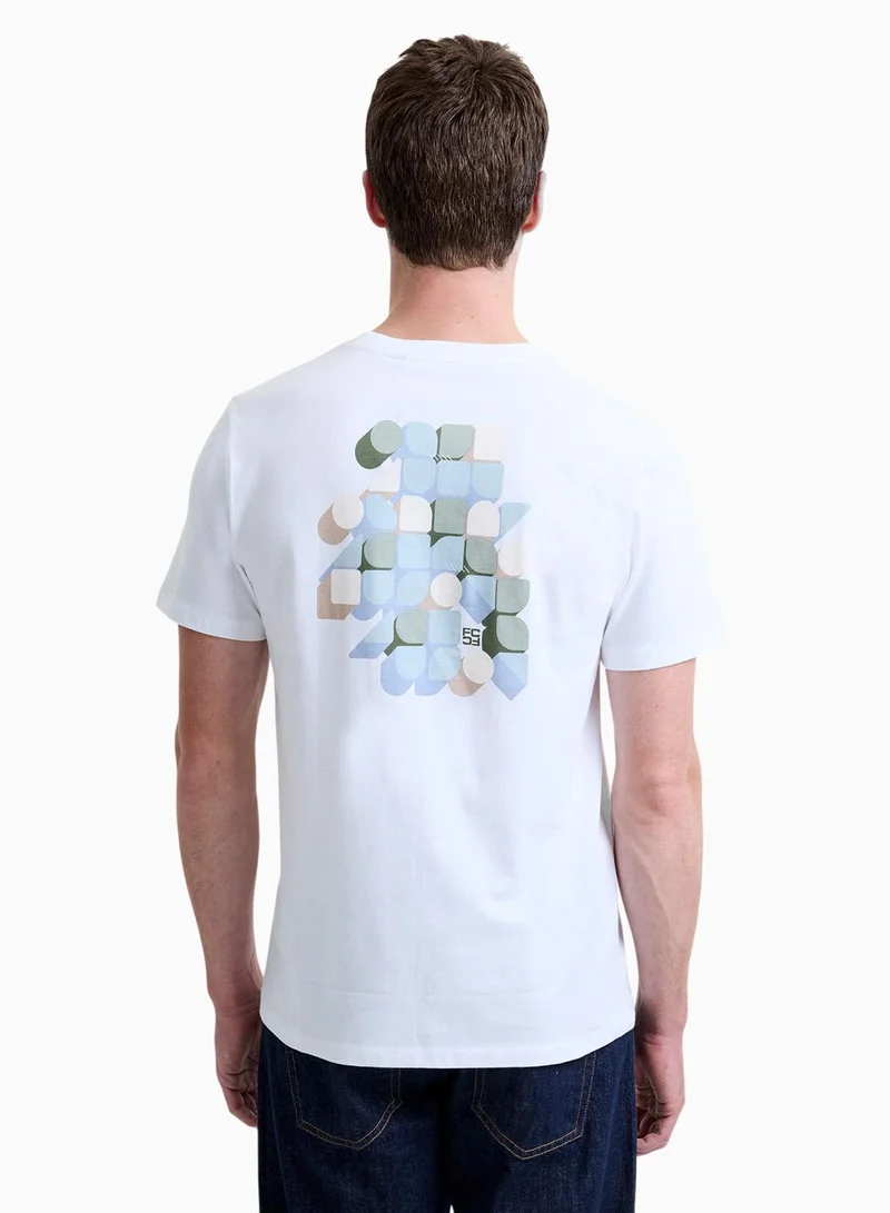 French Connection Ss Geo Poster  Print T-Shirt