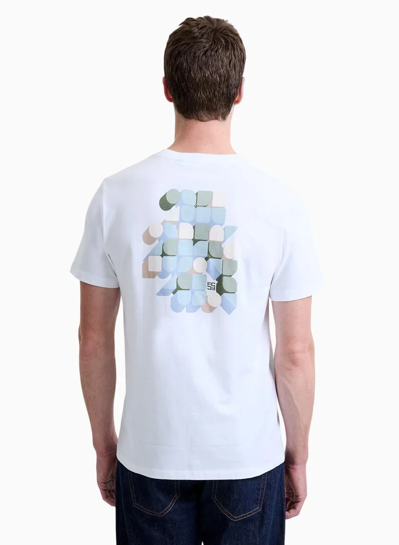 French Connection Ss Geo Poster  Print T-Shirt