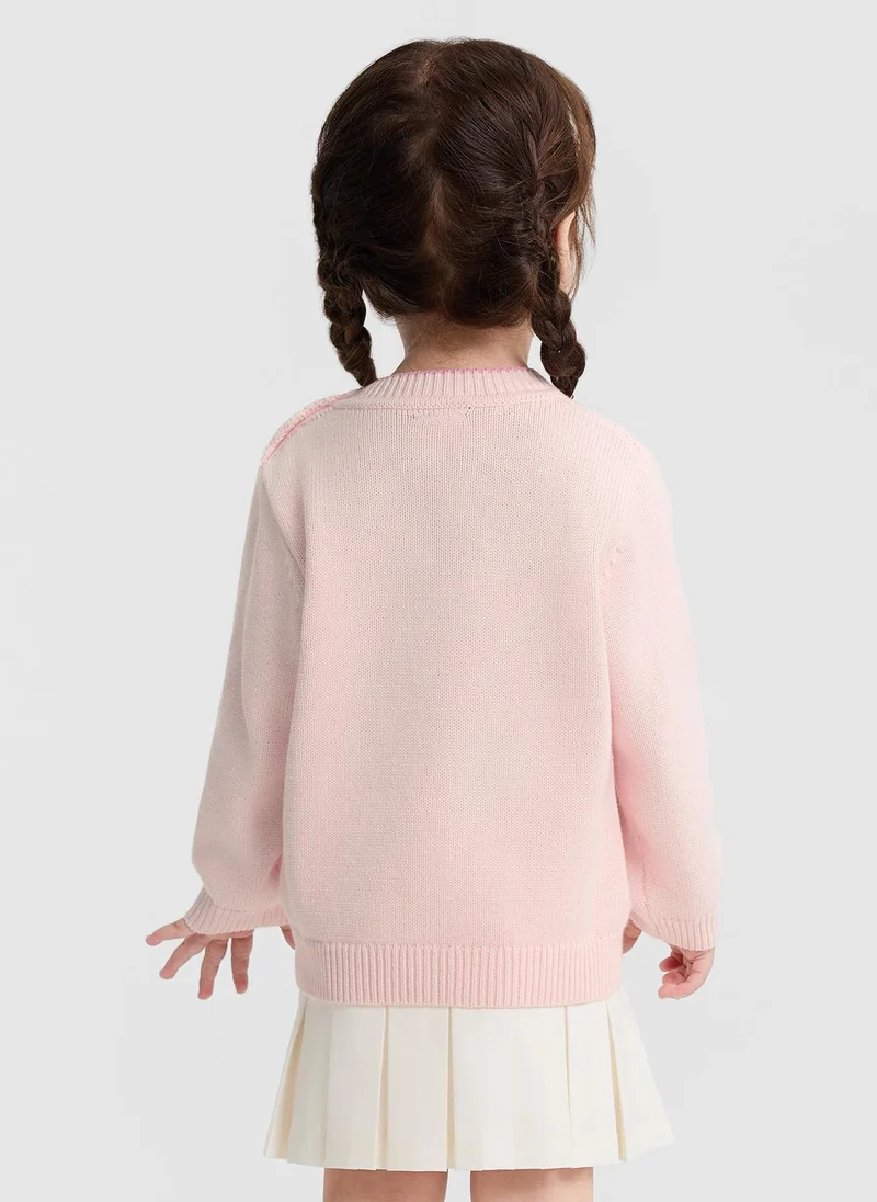 Balabala Toddler Girl Round neck sweater