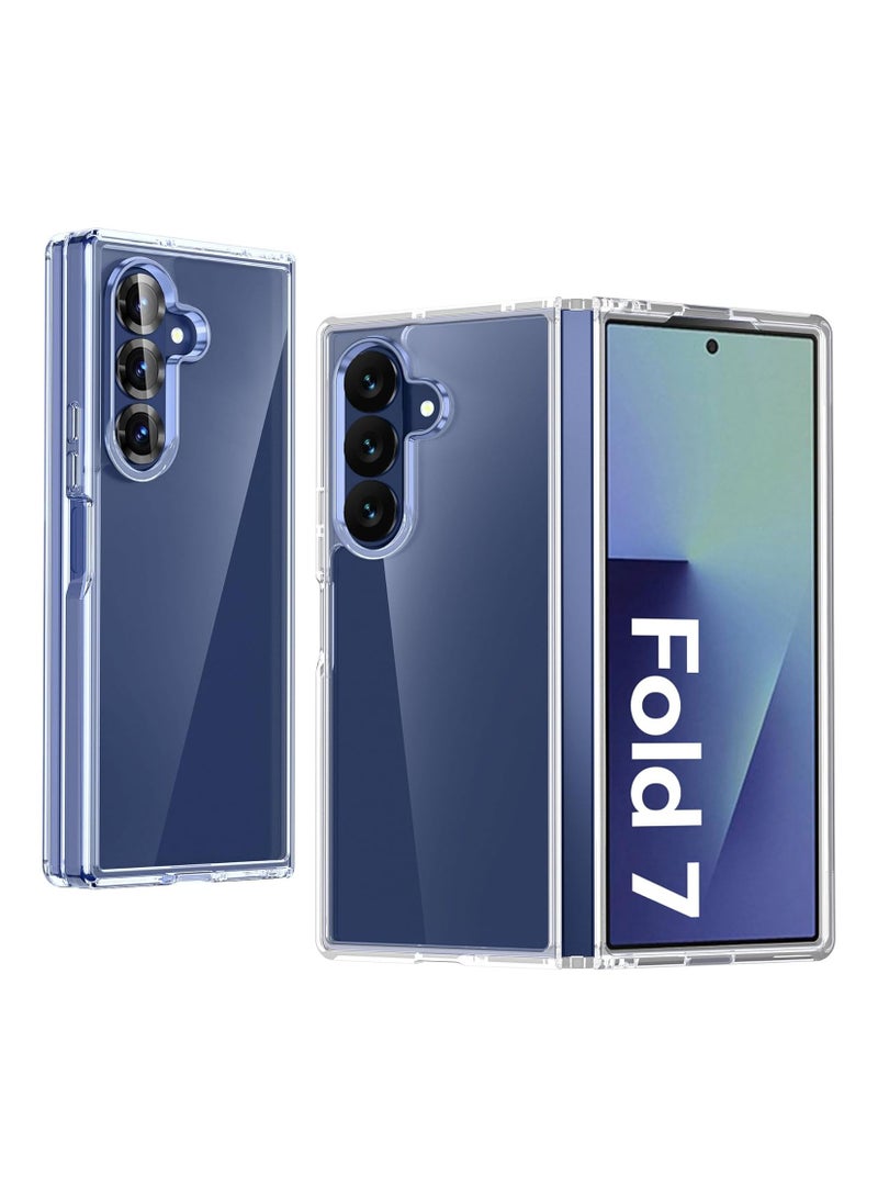 دينكس جراب شفاف لهاتف Samsung Galaxy Z Fold 7، جراب ناعم رفيع من مادة TPU مقاوم للصدمات والخدش وشفاف للغاية لهاتف Samsung Galaxy Z Fold 7 (2025) - Image 1
