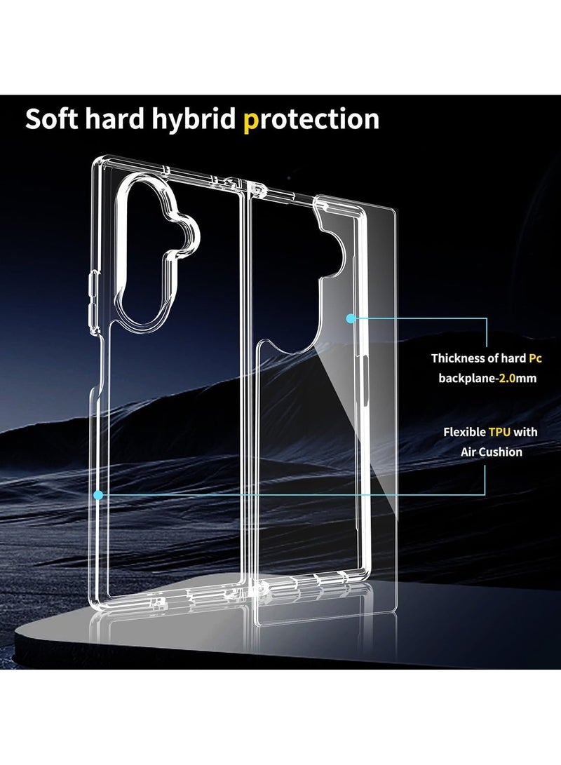 دينكس جراب شفاف لهاتف Samsung Galaxy Z Fold 7، جراب ناعم رفيع من مادة TPU مقاوم للصدمات والخدش وشفاف للغاية لهاتف Samsung Galaxy Z Fold 7 (2025) - Image 4