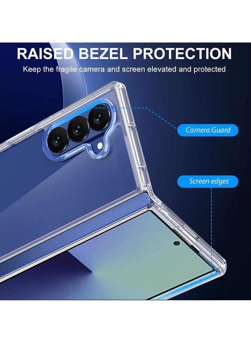 دينكس جراب شفاف لهاتف Samsung Galaxy Z Fold 7، جراب ناعم رفيع من مادة TPU مقاوم للصدمات والخدش وشفاف للغاية لهاتف Samsung Galaxy Z Fold 7 (2025) - Image 5