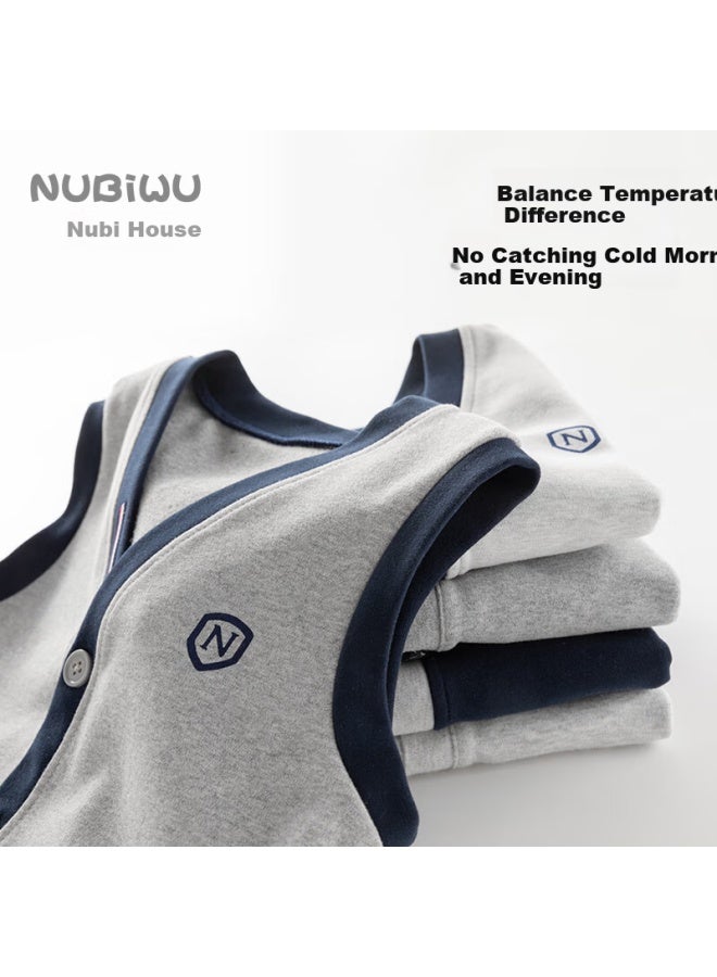 Nubiwu Boys' Vest Spring And Autumn Outerwear Children's Waistcoat British Style Sleeveless Jacket For Big Boys - Image 1
