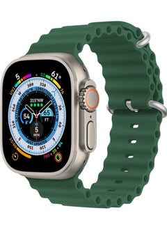 Ocean Band Compatible with Apple Watch Ultra Ocean 38mm 40mm 41mm 42mm 44mm 45mm 49mm, Adjustable Soft Silicone Sport Band Buckle for Apple Watch Ultra iWatch