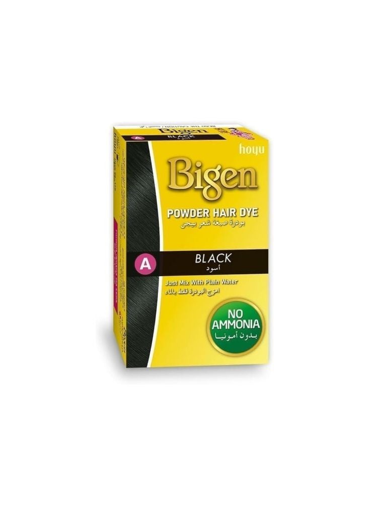 Bigen Powder Hair Dye Black – Intense Color with No Ammonia Formula - Image 1