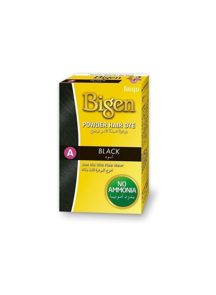 Bigen Powder Hair Dye Black – Intense Color with No Ammonia Formula - Image 2
