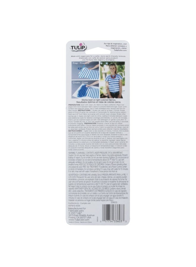 Tulip ColorShot Instant Fabric Spray Paint Permanent Color SprayOn Fabric Paint 3oz Blue - Image 5
