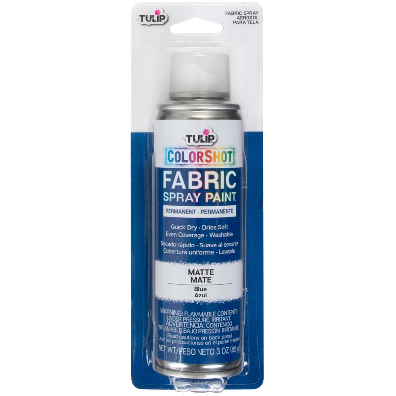 Tulip ColorShot Instant Fabric Spray Paint Permanent Color SprayOn Fabric Paint 3oz Blue - Image 3