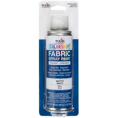 Tulip ColorShot Instant Fabric Spray Paint Permanent Color SprayOn Fabric Paint 3oz Blue - Image 1