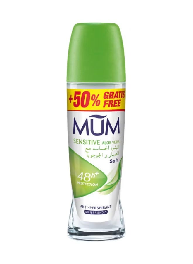MUM MUM Deodorant Roll-on Sensitive Aloe Vera 75ml  - Image 1