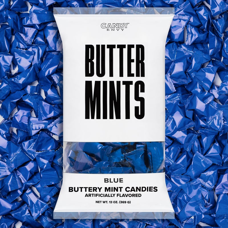Candy Envy  Blue Wrapped Buttermints  13 oz Bag  100 Individually Wrapped Candy Mints - Image 3