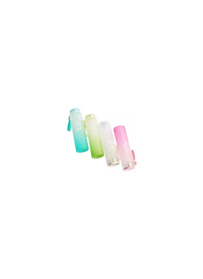 Spaceshoop - Hello Master Acrylic Bottle A metal acrylic sports water bottle suitable for clubs universities and schools  It has a silicone handle for easy carrying of the bottle in the hand with a 500 ml capacity multi coloured - Image 1