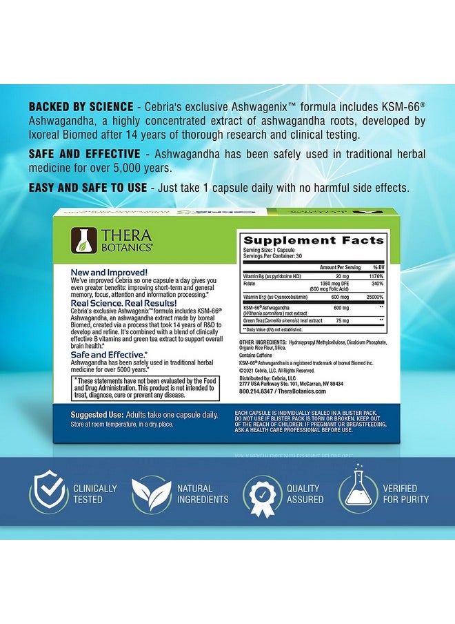 Ultra Brain Supplement For Men, Women & Seniors - Nootropic Safe And Effective Memory Supplement For Retention, Recall & Age-Related Memory Loss* (30 Count)
