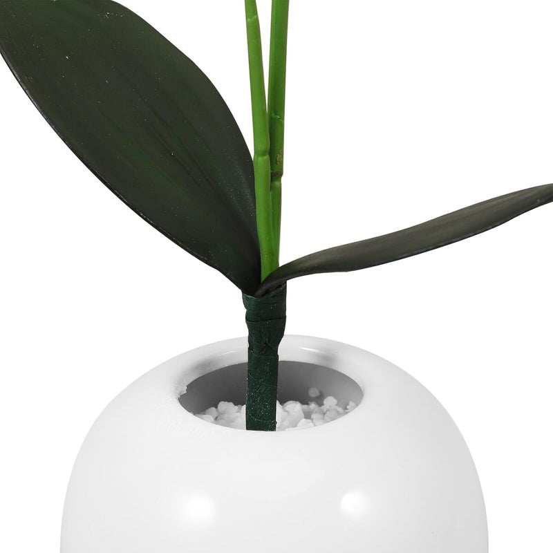 Healifty Faux Phalaenopsis Orchid Bonsai Artificial Potted Plant White Simulation Flower Decoration for Home Indoor Tabletop Décor - Image 4