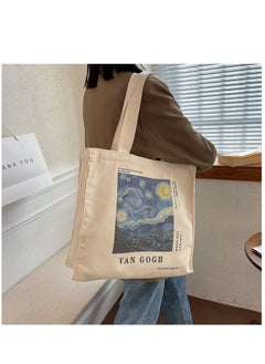 SYOSI Canvas Tote Bag Aesthetic Cute Bags with Metal Zipper for Women Shopping School Library  - Image 3