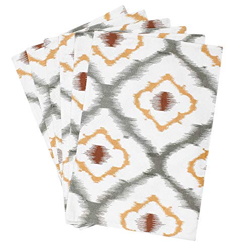 Dekor World 3 Ikat Printed Peach Table Runner with 6 Pcs Place Mat (33x180cm/33x47cm) (Pack of 7 Pcs)-6 Seater Dinning & Center Table - Image 3
