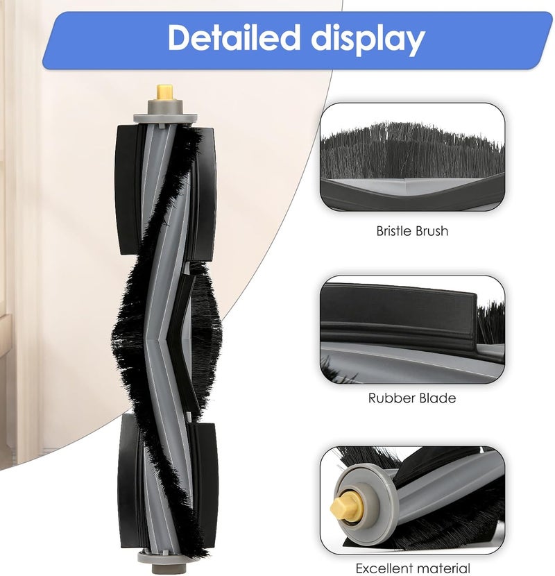 (عبوة تحتوي على 3 فرشاة) فرشاة دوارة متوافقة مع مكنسات الروبوت ECOVACS DEEBOT X1/X1 Omni/X1 Turbo/X1 PRO OMNI/T10/T10 Plus/T10 Turbo/T10 Omni/T20/T20 Omni؛ لاستبدال الفرشاة الرئيسية للمكنسة. - Image 5