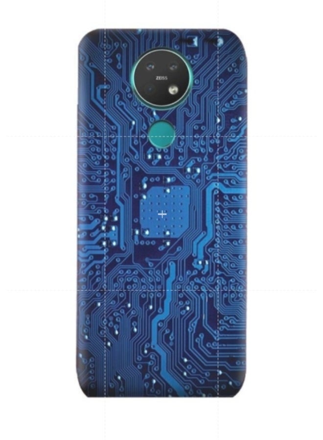 إيه إم سي ديزاين غطاء حماية واق لهاتف نوكيا 7.2 مزين بنمط لوحة دارة كهربائية