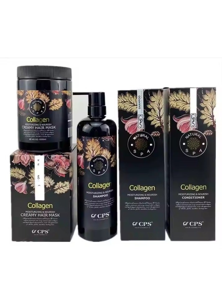 CPS CPS Professional Hair Care 3in1Set, Collagen Moisturizing Nourishing Hair Growth Shampoo (900ml),Conditioner (900ml) and Hair mask (1000ml) Set.  - Image 1