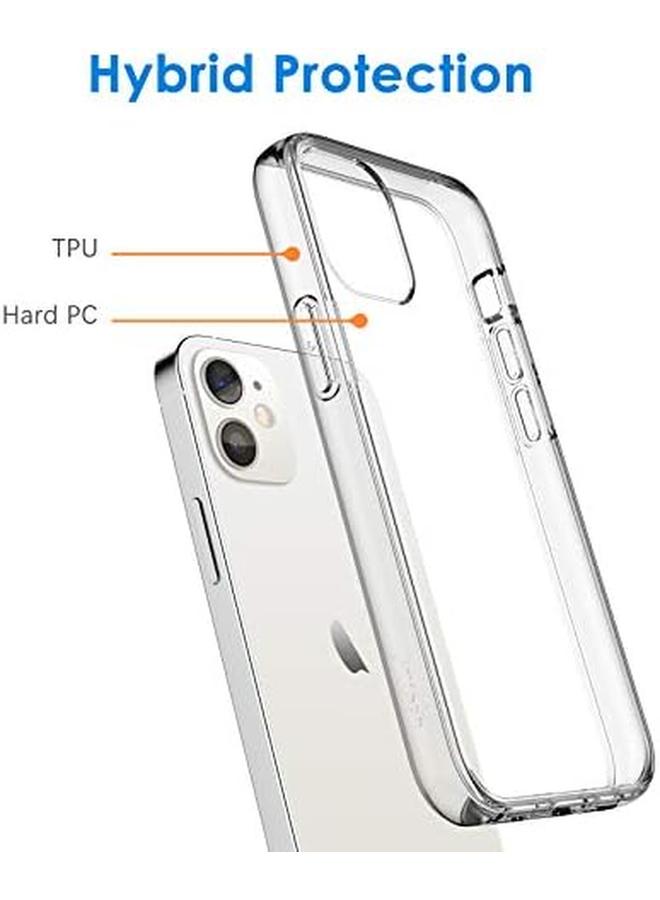 Jetech Case For Iphone 12 12 Pro 6.1 Inch Non Yellowing Shockproof Phone Bumper Cover Anti Scratch Clear Back Clear - Image 3